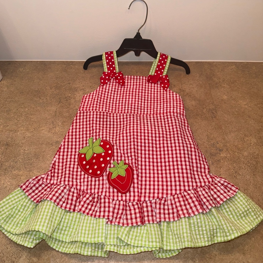 Baby Girls Strawberry Check-Print Sundress